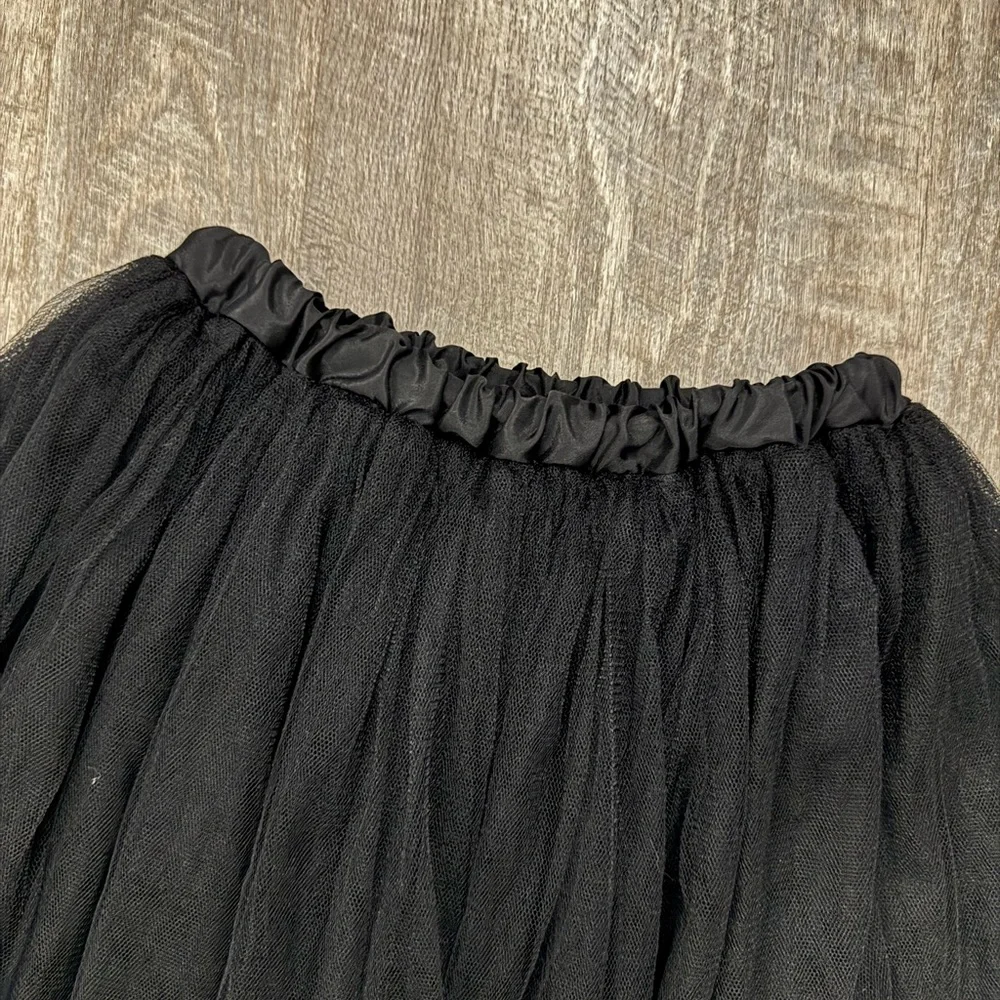 Black Tulle Skirt Halloween Goth Fairy Sz XS-L